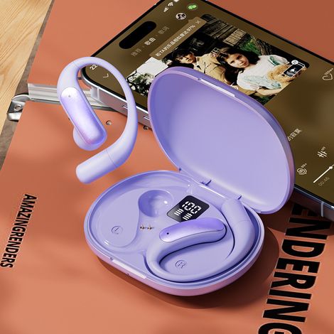 Casque audio sans fil Bluetooth M127 longue durée, , réduction du bruitViolet (1/5)