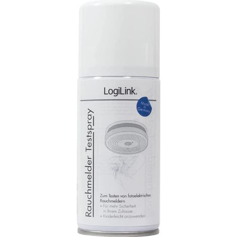 Spray de prueba para detectores de humo 150 ml LogiLink Para sensores fotoeléctricos y funcionamiento de alarmas Fácil de usar