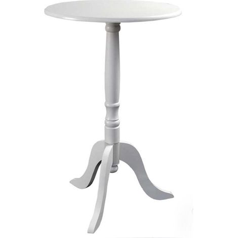Set 2 tavolini tondi San Diego Ø45x50 cm bianco (1/2)