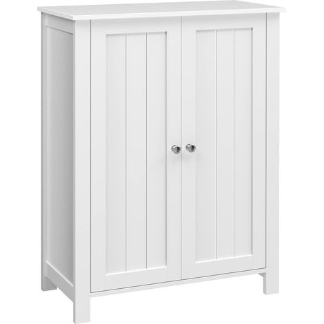 VASAGLE Armadio da Bagno Autoportante, Mobile da Bagno, Organizzatore Portaoggetti, con 2 Ripiani Regolabili, 30 x 60 x 80 cm, Bianco BCB60W (1/10)