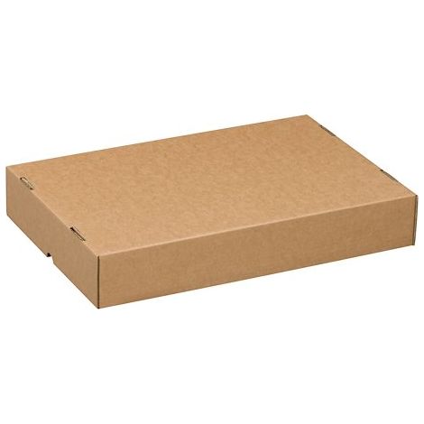Boîte cloche 'télescopique' kraft brun L 43 x l 31 x H 10,5/18 cm - Lot de 25 (1/2)