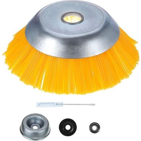 DBBEGK Brosse débroussailleuse Universelle.150x25.4mm Brosse à Désherber Ronde pour éliminer les Mauvaises Herbes, Tête Brosse Rotative avec Roue en Fil d'acier Massif pour Jardin Agriculture(6 Pouce)