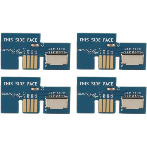 Speicherkartenadapter für Spielkonsolen, GC SD2SP2 SDLoad SDL-Lesegerät, 4 Stück, Blau