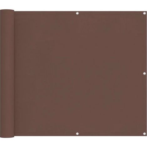 Paravent de balcon marron, 100 x 300 cm, tissu Oxford. (1/5)