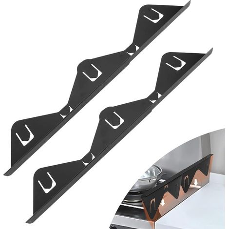 Lot De 2 Couvre Joints De Cuisinière En Acier Inoxydable,Cache Espaces De Cuisinières Rétractables 35 À 56 Cm Bande De Jonction Protection De Cuisinière Latéraux Kit De Garniture De Cuisine (1/5)