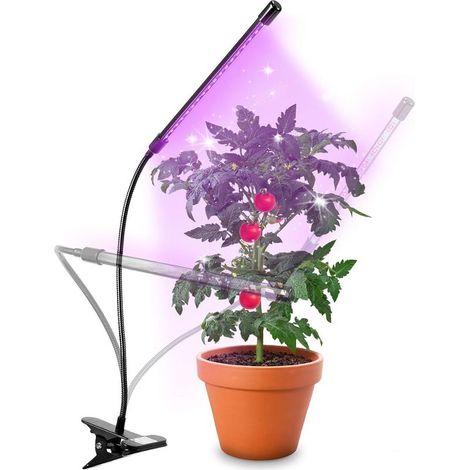 Ampoules horticoles à pince 5W, 3 modes (bleu, rouge et mixte), intensité variable, prise USB, pour la croissance des plantes, fruits, légumes, fleurs et gazon. (1/5)