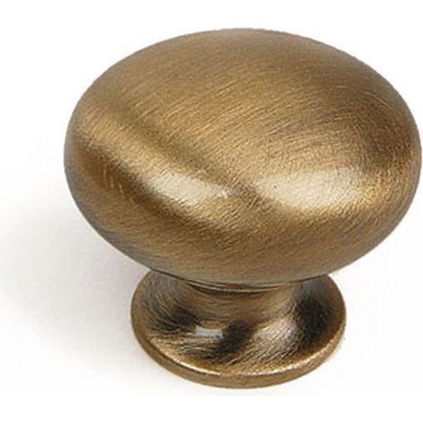 Pomo de latón con acabado cuero viejo, dimensiones:20x20x21mm y Ø: 20mm -