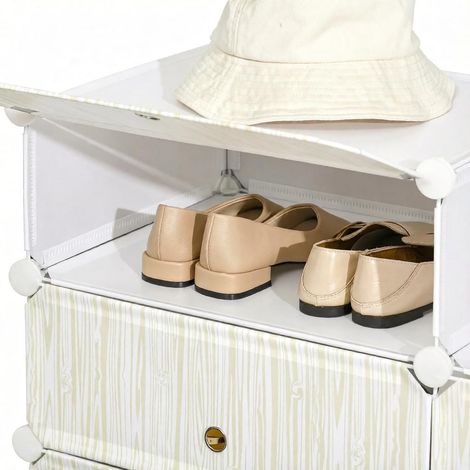 Stapelbarer Organizer-Schrank,Vielseitiger Aufbewahrungsturm,Kreatives Kombiregal (1/5)