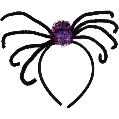 Bandeau araignée d'Halloween, fournitures de décoration de fête, accessoires photo, couvre-chefs (violet) (1/5)