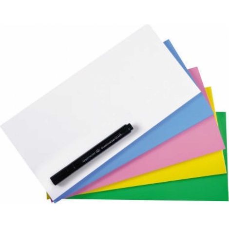 Moderationsfolie Magic-Chart Notes 20 x 10 cm (B x H) blanko selbsthaftend Polypropylen farbig sortiert 500 St./Pack. (1/5)