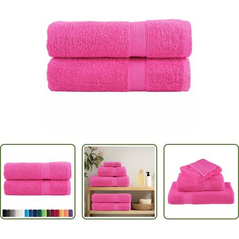 Badetuch - Premium-Handtücher SOLUND 2 Stk. Rosa 50x100 cm 600 g/m² (1/5)