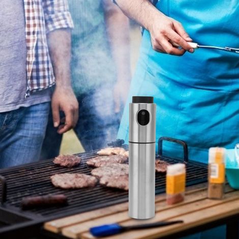 Bouteille d'huile en acier inoxydable, distributeur de barbecue, fournitures de cuisine, outil de cuisine (1/5)