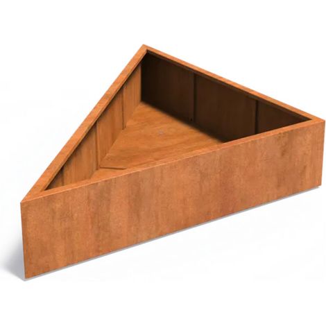 Adezz Pflanzkübel Triangle aus Corten-Stahl Pflanzgefäß Größe 180x180x40 cm (1/5)