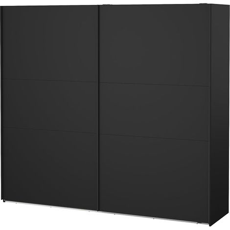 Como Schiebetürenschrank 2 Türen 245x220cm matt schwarz. (1/5)