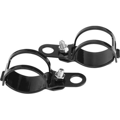 Supports Fixation Clignotants Moto pour Fourche Avant 30-45mm, Kit Montage Scooter Noir (1/5)
