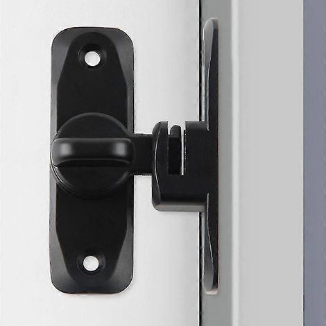 Boucle de verrouillage de porte à angle droit (90/180°), verrou de porte, verrou de porte coulissante, verrou de porte de grange, verrou de porte coulissante, verrou de meuble (1/4)