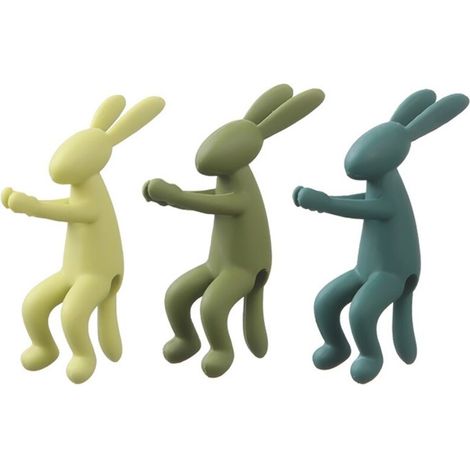 Rabbit-shaped garden stake, plant support, safe plastic gardening tool (1/5)