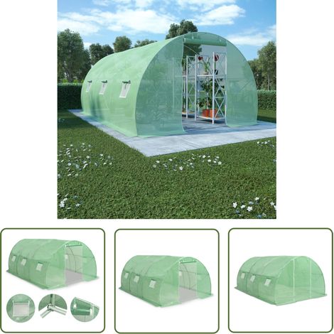 The Living Store Gewächshaus 13,5m² 450x300x200 cm - Gewächshaus - Pflanzenhaus - Gartenhaus - Schutz Vor Sonne - Schutz Vor Regen (1/5)