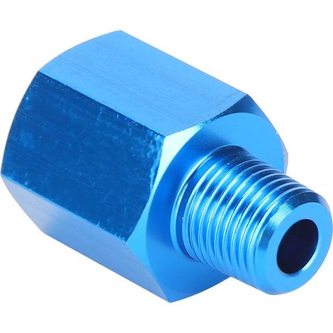 Adaptateur réducteur M12x1,5 vers 1/8 NPT pour manomètre de pression carburant, raccord fileté acier, compatible jauge essence, connecteur mâle/femelle, haute précision, usage automobile. (1/5)