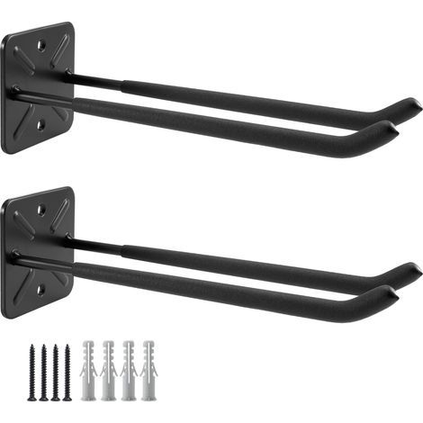 Crochets de garage, porte-manteau mural, organiseur de hangar, organiseur d'outils lourds, cintres, crochets de garage pour outils de jardin, pneus de voiture, 12,44 pouces (lot de 2) (1/5)