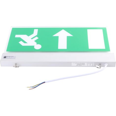 Panneau de Sortie de Secours LED, Indicateur D'évacuation de sécurité en Acrylique Haute luminosité avec Alarme Vocale pour Bâtiments Commerciaux, Hôtels, Hôpitaux 110 22