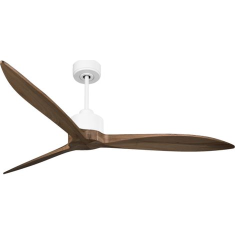 Modulo Latino Slim - Super destratificateur et ventilateur DC 166 cm blanc  pales bois sombre  idéal 30 à 60 m²