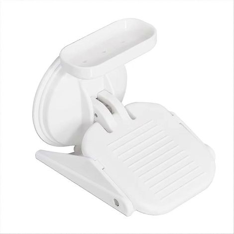 Repose-pieds de douche sans perçage avec ventouse, repose-pieds pour pédicure, (1/5)