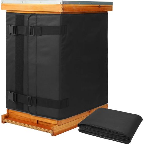 Enveloppements de Ruche pour l'hiver, enveloppe Isolante pour Ruche à 8 et 10 Cadres, Tissu Oxford 600D réglable, Fournitures d'apiculture, imperméable, Coupe-Vent, réutilisable 72" x 23,6" (1/5)