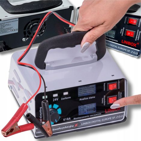 Caricabatterie automatico per auto 24V 12V 30A con funzione di riparazione