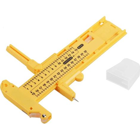 Outil de coupe compas réglable en plastique PVC jaune de haute qualité pour découper le papier, le cuir, les cartes et réaliser des travaux manuels (JY - Cutter)