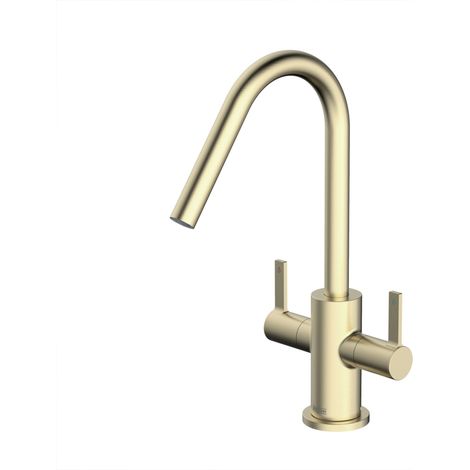 Bristan Cashew EasyFit Mono Kitchen Sink Mixer Tap - Brushed Brass (1/5)