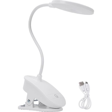 Lampe de Lecture à Pince Rechargeable par USB, Commande Tactile (1/5)