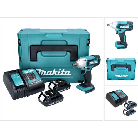 Llave de impacto sin cable Makita DTW 190 SYJ 18 V 1/2" 190 Nm + 2x batería recargable 1,3 Ah + cargador + Makpac
