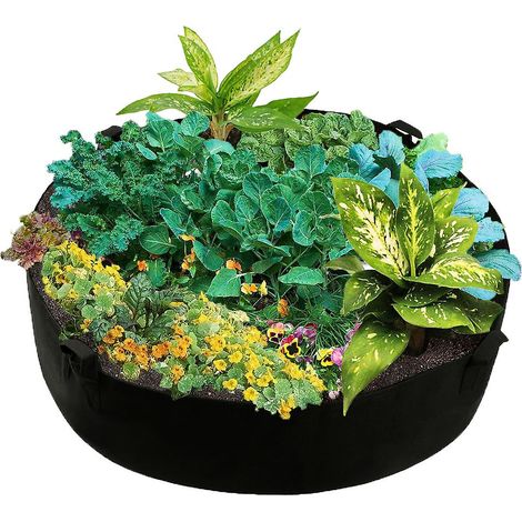 Sacs de culture portables pour légumes, fleurs et plantes, bonne perméabilité à l'air, en tissu durable, d'une capacité de 100 gallons. (1/5)