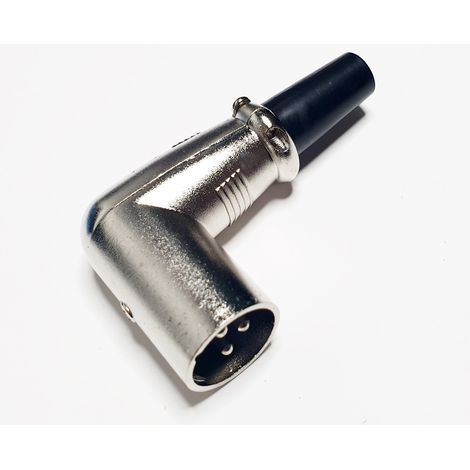 Conector de micrófono XLR angular de 3 pines