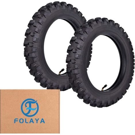 Pneu Knobby FOLAYA 2,50 x 10 - Avant/Arrière - Mini Dirt Bike CRF50 Pw50 Sdg107 50sx (1/4)