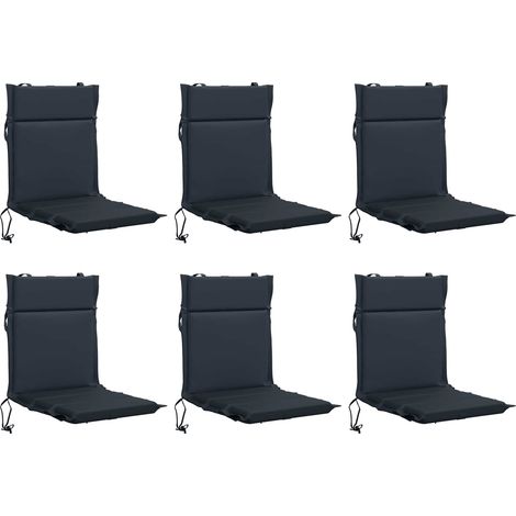 Cojín de Silla de Respaldo Bajo GEMERT 6 uds. 100% Poliéster vidaXL