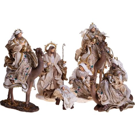 Presepe Completo Natività e Re Magi da 30 cm 6 Statuine in Resina per Grandi Presepi (1/4)