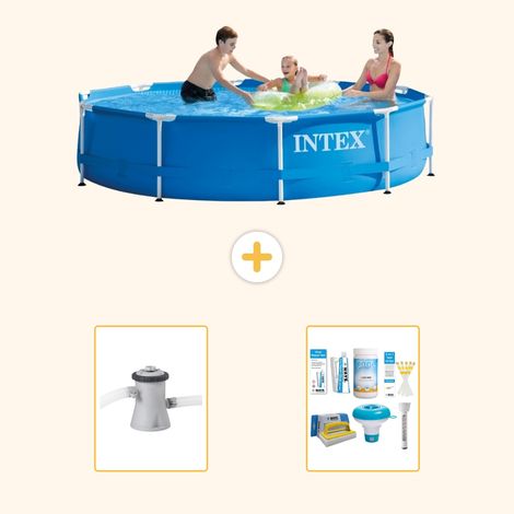 Intex Piscine Tubulaire Ronde - 305x76 cm - 3-pièces S21337 (1/3)