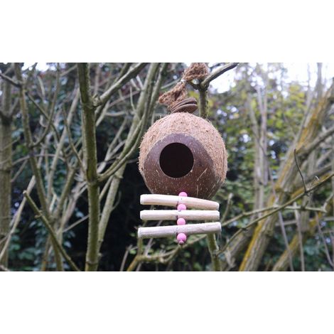 Coir Robin Bird Nest - Coconut Shell - L25 x W25 x H12 cm