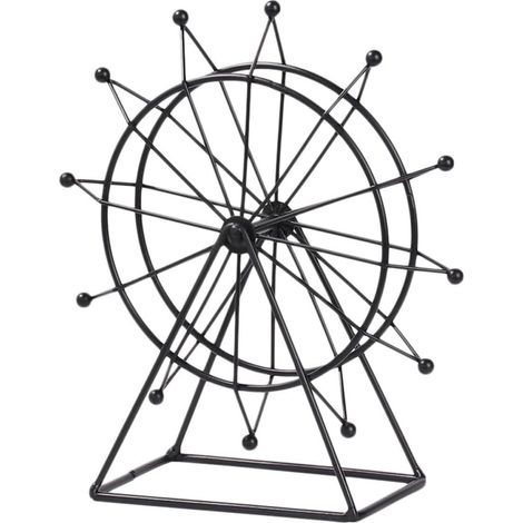 Grande Roue Décorative Fer Rotative Style Nordique pour Bureau Salon Meuble TV et Hall Ornement Original pour Décoration Intérieure (1/5)