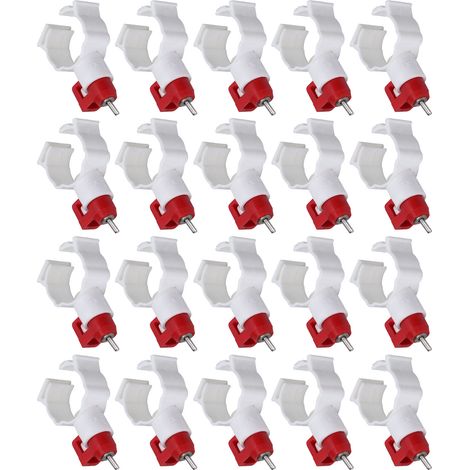 20 pièces Becs Abreuvoir Volaille, Nipples pour Poulets et Canards, Équipement Avicole Polyvalent (1/5)
