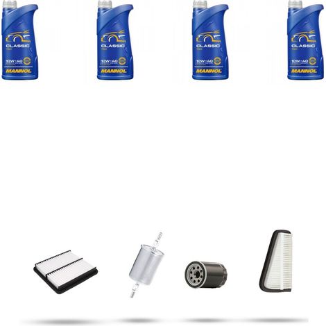 Kit tagliando 4 FILTRI e 4L OLIO compatibile con Chevrolet Lanos 1.5 73KW dal 97 al 99 (1/5)