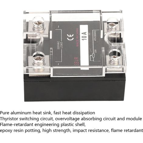 Régulateur de tension à semi-conducteurs monophasé SSVR 470-560 kΩ, alimentation électrique 220 V CA (BERM-R 10 A) (1/4)