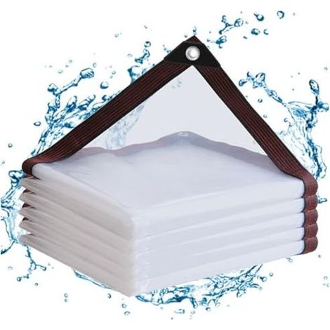 Bâche transparente avec œillets, imperméable, bâche transparente 2x3m pour plantes extérieures, serres, mobilier de jardin, cabanes pour animaux, toits (1/5)