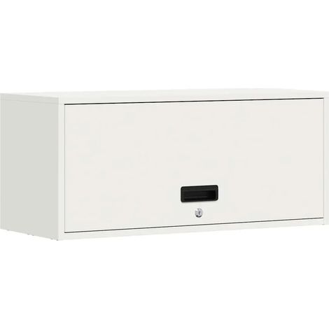 Armadio da parete moderno per garage stoccaggio ottimizzazione dello spazio 80 x 33 x 35 cm in acciaio bianco 020052850
