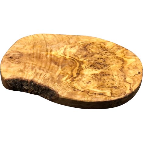 Planche à découper rustique en bois d'olivier pour cuisine, longueur 23 à 25 cm - PANGIVO (1/4)