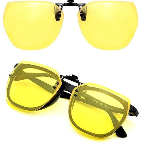 Lunettes de conduite de nuit polarisées, protections de verres jaunes, antireflets et ultra-légères, pour hommes et femmes (1/5)