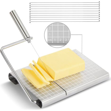 Trancheuse à fromage sans fil pour fromage en bloc - Planche à découper le fromage réglable - Planche à découper le fromage avec graduation précise pour des coupes nettes (1/5)