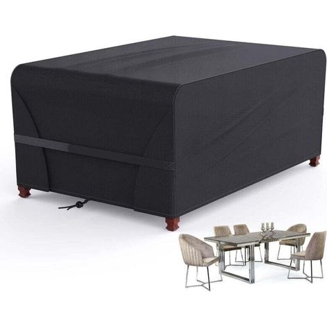 Rectangular Garden Furniture Cover Heavy Duty Oxford Fabric Anti-UV Tear-Resistant Outdoor Rattan Furniture Cover, 242162100CM (1/4)